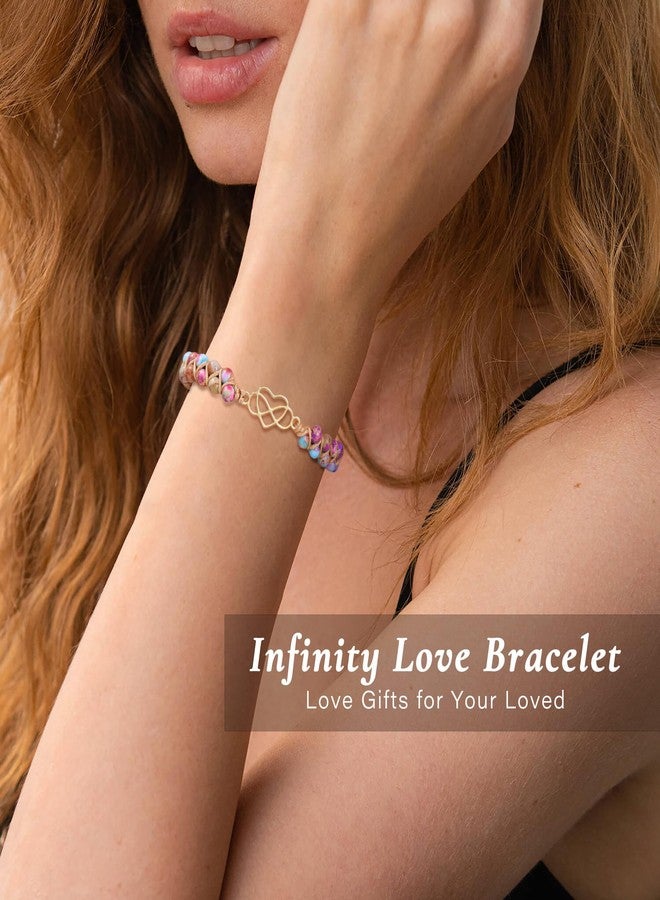 Sistble Valentines Day Daughter Gifts from Mom, Valentine Gifts for Daughter Bracelet, To My Bracelet I Love You Gift for Her Christmas Stocking Stuffers Beaded Bracelets Infinity Heart Birthday Gift - Image 2